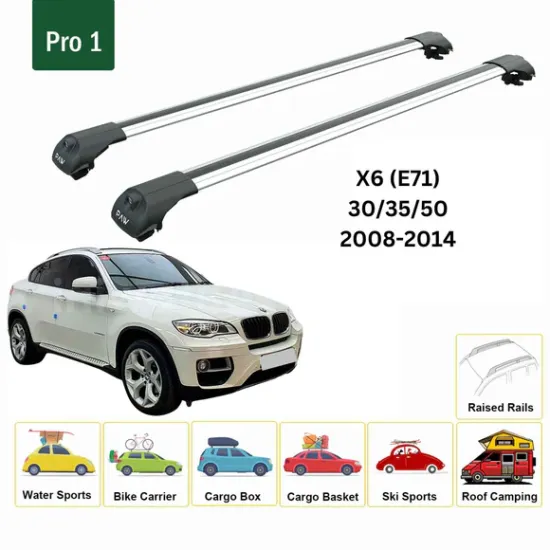 БАГАЖНИК ЗА BMW X6 5d (E71-railing) (2008-->2015) AERO BAR