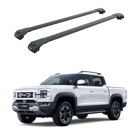 Багажник за BYD Shark 6 5d (Double Cab - railing) (2024-->) AERO BAR BLACK