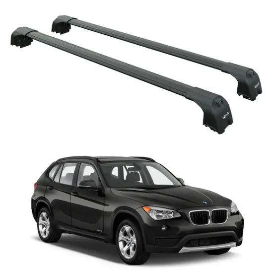 БАГАЖНИК ЗА BMW X1 5d (I/E84 - integrated railing) (2009-->2015) AERO BAR BLACK