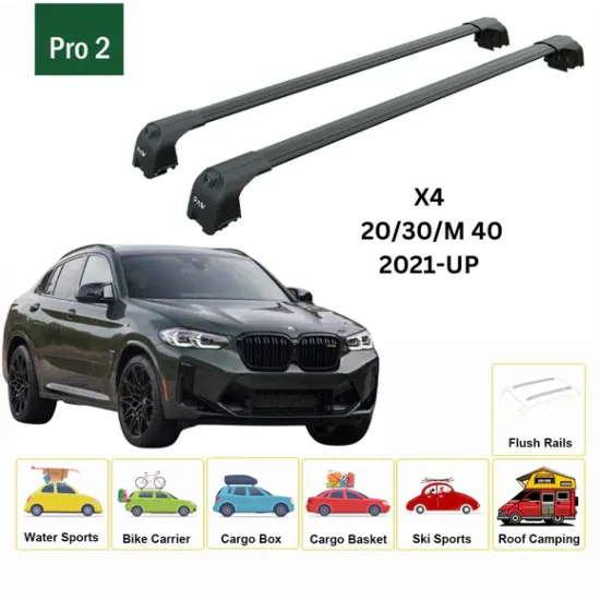 БАГАЖНИК ЗА BMW X4 5d (G02 - Interated railing) (2018-->) AERO BAR BLACK