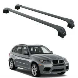 БАГАЖНИК ЗА BMW X5 5d (E70 - integrated railing) (2007-->2014) AERO BAR BLACK