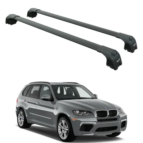 БАГАЖНИК ЗА BMW X5 5d (E70 - integrated railing) (2007-->2014) AERO BAR BLACK