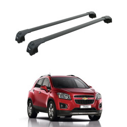 БАГАЖНИК ЗА Chevrolet Trax 5d (I/U200 - railing) (2013-->2022) AERO BAR BLACK