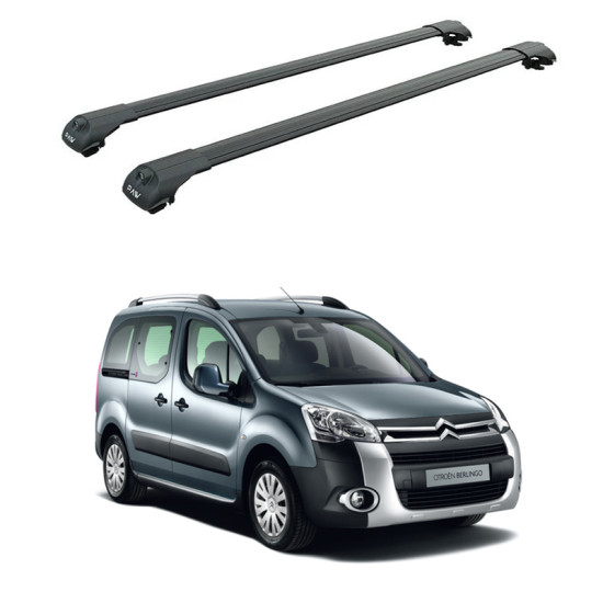 БАГАЖНИК ЗА Citroën Berlingo (II - Railing) (2008-->2018) AERO BAR BLACK