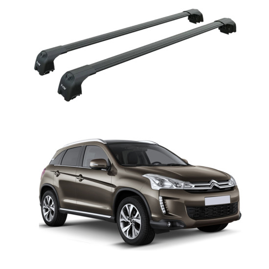 Багажник за Citroën C4 Aircross (integrated railing) (2012-->) AERO BAR BLACK