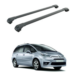 БАГАЖНИК ЗА Citroën C4 Grand Picasso (I - railing) (2007-->2013) AERO BAR BLACK