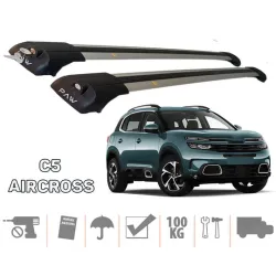 Багажник за Citroën C5 Aircross (railing) (2018-->) AERO BAR BLACK