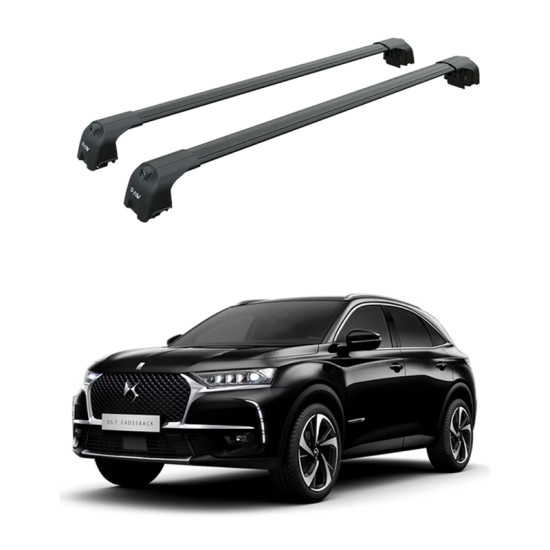 Багажник за Citroën DS7 CROSSBACK 5d. SUV (integrated railing 2018-->) AERO BAR BLACK