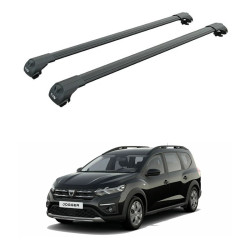 БАГАЖНИК ЗА Dacia Jogger 5d (I - railing) (2021-->) AERO BAR BLACK