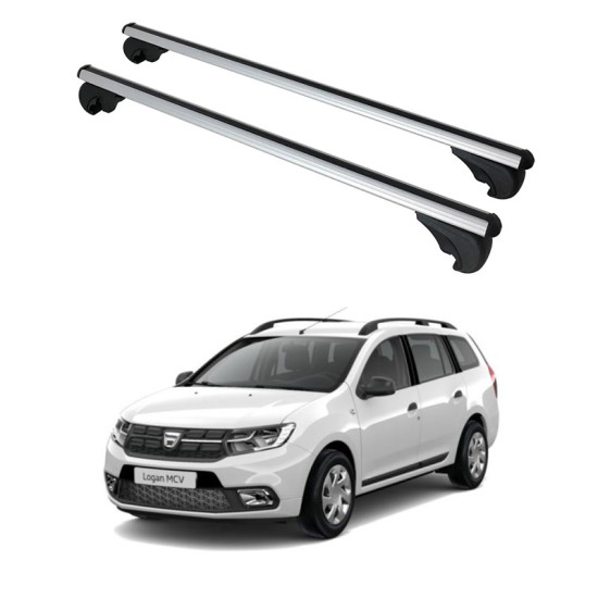 БАГАЖНИК ЗА Dacia Logan / Logan Stepway MCV (SW) (II - railing) (2013-->2020) ALU REILING