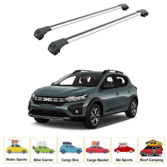 Багажник за Dacia Sandero Stepway (III - railing) (2020-->) AERO BAR