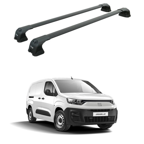 БАГАЖНИК ЗА Fiat Doblo/e-Doblo M/XL-MAXI Doblo/e-Doblo M/XL (III) (2022-->) AERO BAR BLACK