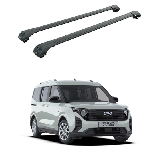 БАГАЖНИК ЗА Ford Courier II Tourneo/Transit (railing) (2023-->) AERO BAR BLACK