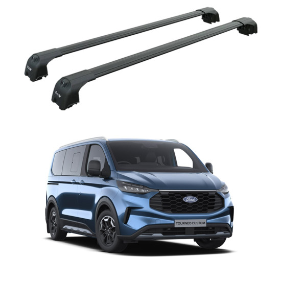БАГАЖНИК ЗА Ford Custom Tourneo (Integrated railing) (2024-->) AERO BAR BLACK