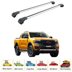 Багажник за Ford Ranger double cab (T6/P703 - railing) (2022-->) AERO BAR
