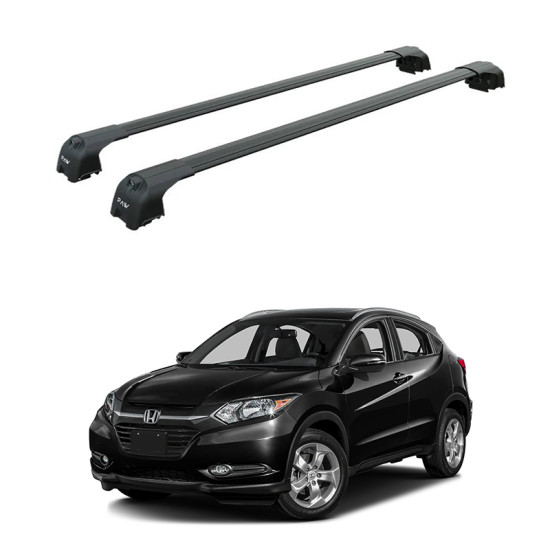 БАГАЖНИК ЗА Honda HR-V 5d (II/RU - integrated railing) (2015-->2021) AERO BAR BLACK