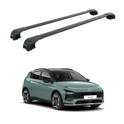 БАГАЖНИК ЗА Hyundai Bayon 5d (I - integrated railing) (2021-->) AERO BAR BLACK