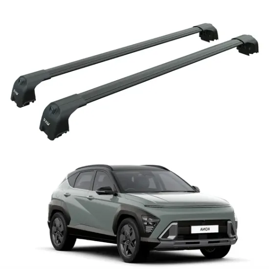 Багажник за Hyundai Kona EV 5d. (II/SX2 - integrated railing) (2023-->2025) AERO BAR BLACK