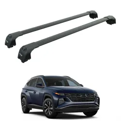 Багажник за Hyundai Tucson 5d (IV/NX4 - integrated railing) (2020-->) AERO BAR BLACK