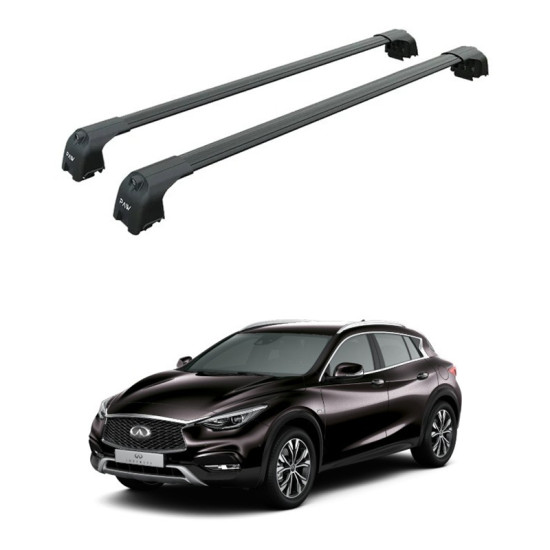 БАГАЖНИК ЗА Infiniti QX30 5d (integrated railing) (2016-->) AERO BAR BLACK
