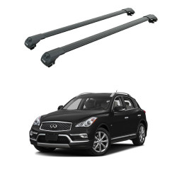 Багажник за Infiniti QX50 5d (I/J50 - railing) (2013-->2018) AERO BAR BLACK