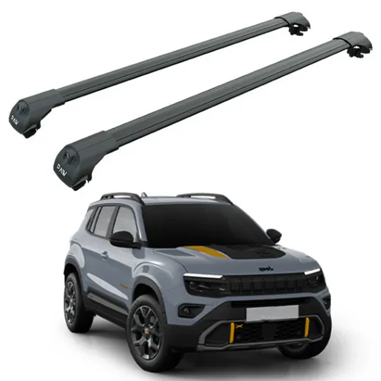 БАГАЖНИК ЗА JEEP AVENGER 4XE SUV 5d. (Railing) (2024->) AERO BAR BLACK