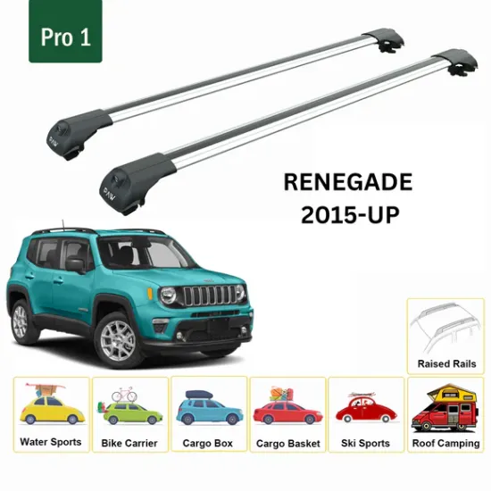 Багажник за Jeep Renegade 5d (railing) (2014-->) AERO BAR