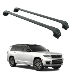 БАГАЖНИК ЗА Jeep Grand Cherokee 5d (V/L - integrated railing) (2022-->) AERO BAR BLACK
