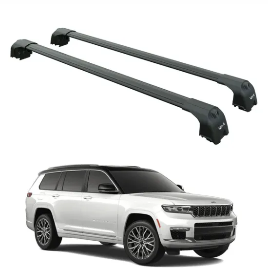 БАГАЖНИК ЗА Jeep Grand Cherokee 5d (V/L - integrated railing) (2022-->) AERO BAR BLACK