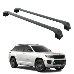 БАГАЖНИК ЗА Jeep Grand Cherokee 5d (V/WL - integrated railing) (2021-->) AERO BAR BLACK