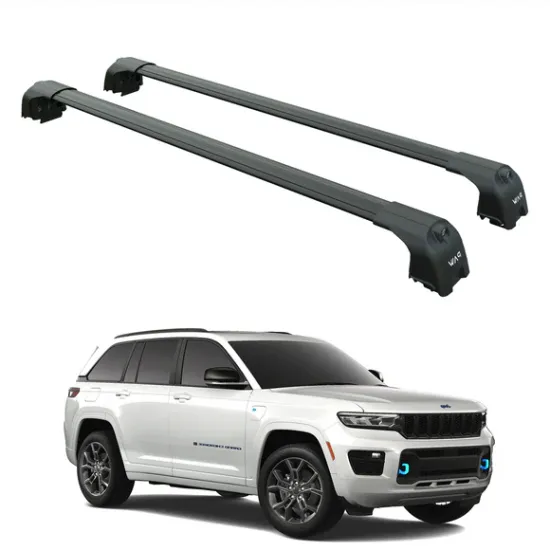 БАГАЖНИК ЗА Jeep Grand Cherokee 5d (V/WL - integrated railing) (2021-->) AERO BAR BLACK