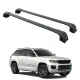БАГАЖНИК ЗА Jeep Grand Cherokee 5d (V/WL - integrated railing) (2021-->) AERO BAR BLACK