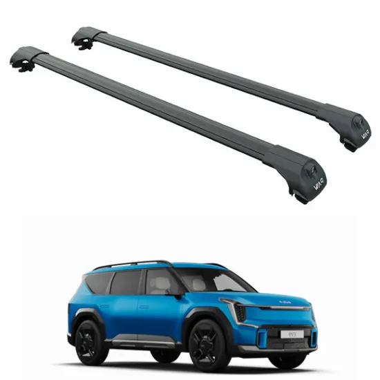 Багажник за Kia EV9 5d (railing) (2023-->) AERO BAR BLACK