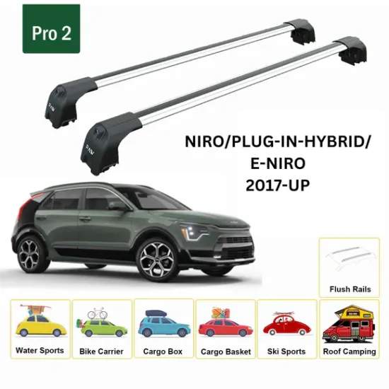 Багажник за Kia Niro 5d (I/DE - integrated railing) (2016-->2022) AERO BAR