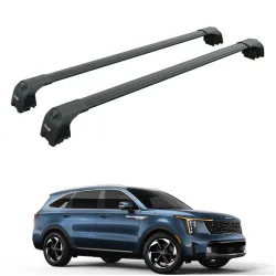 БАГАЖНИК ЗА Kia Sorento 5d (IV/MQ4 - integrated railing) (2020-->) AERO BAR BLACK