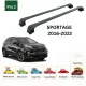 БАГАЖНИК ЗА Kia Sportage 5d (IV/QL - integrated railing) (2016-->2021) AERO BAR BLACK