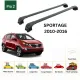 БАГАЖНИК ЗА Kia Sportage 5d (III/SL - integrated railing) (2011-->2016) AERO BAR BLACK