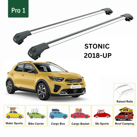 Багажник за Kia Stonic 5d (railing) (2017-->) AERO BAR