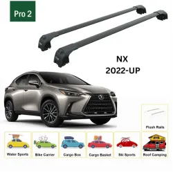 Багажник за Lexus NX 5d (I/AZ20 - integrated railing) (2022-->) AERO BAR BLACK