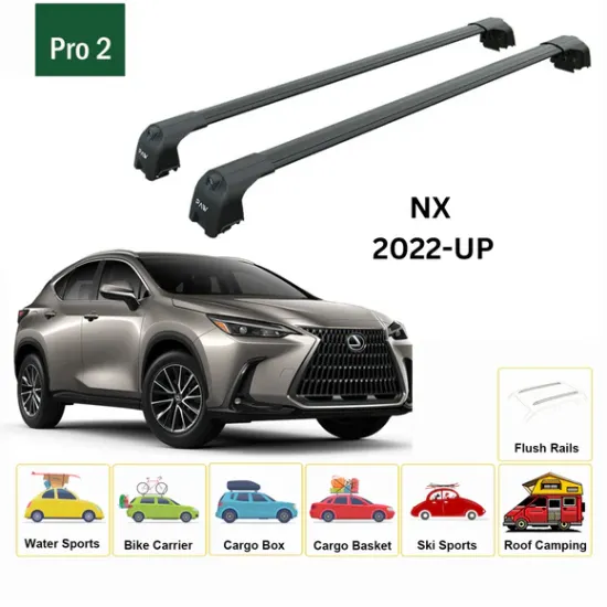 Багажник за Lexus NX 5d (I/AZ20 - integrated railing) (2022-->) AERO BAR BLACK