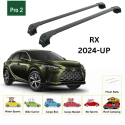 Багажник за LEXUS RX (AL30) integrated railing (2023-->2025) AERO BAR BLACK