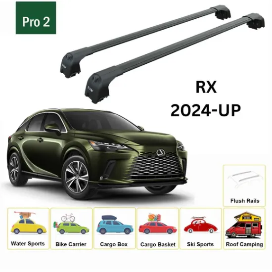 Багажник за LEXUS RX (AL30) integrated railing (2023-->2025) AERO BAR BLACK