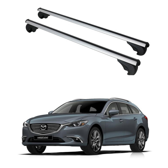 БАГАЖНИК за Mazda 6 Wagon (III/GJ-GL - railing) (2013-->) ALU REILING