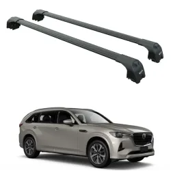 Багажник за Mazda CX-80 5d. (integrated railing) (2025-->) AERO BAR BLACK