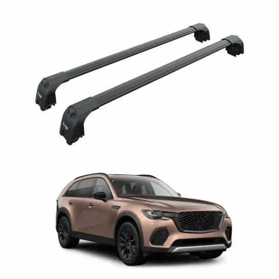 БАГАЖНИК ЗА MAZDA CX-70 5dr SUV (integrated railing) (2025-->) AERO BAR BLACK