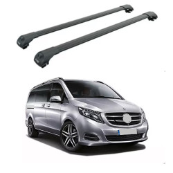 Багажник за Mercedes Clase V / EQV 5d MPV (W447 - railing) (2014-->) AERO BAR BLACK