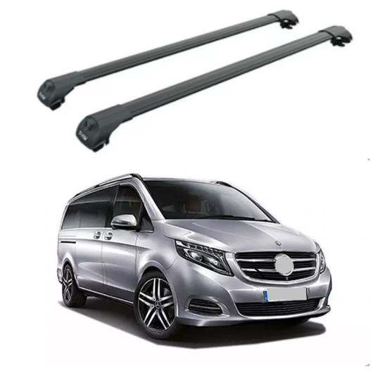 Багажник за Mercedes Clase V / EQV 5d MPV (W447 - railing) (2014-->) AERO BAR BLACK