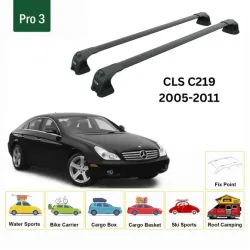 Багажник за Mercedes-benz CLS Coupe (C219 - fixpoint) (2005->2011) AERO BAR BLACK