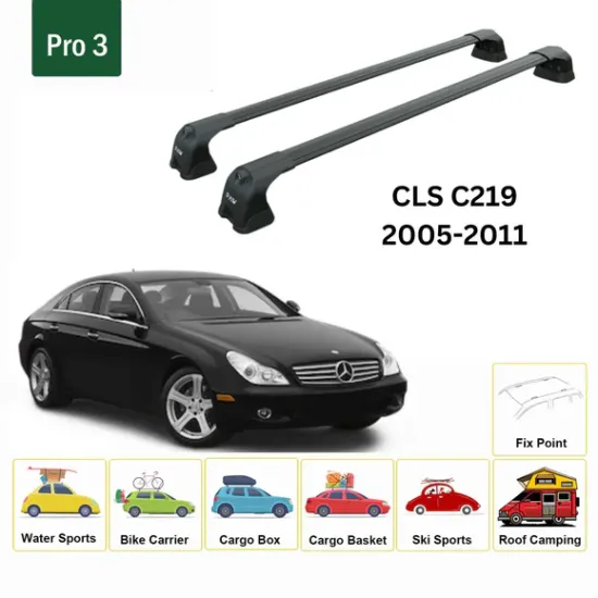 Багажник за Mercedes-benz CLS Coupe (C219 - fixpoint) (2005->2011) AERO BAR BLACK