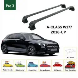 БАГАЖНИК ЗА Mercedes Clase A 5d (W177 - fixpoint) (2018-->) AERO BAR BLACK